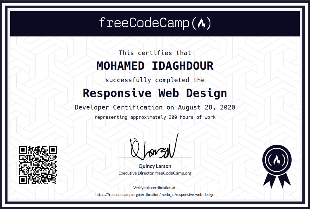 freecodecamp Certification about Responsive Web Design